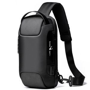Men's Waterproof USB Cross body Bag Anti-theft Shoulder Sling Bag Multifunction